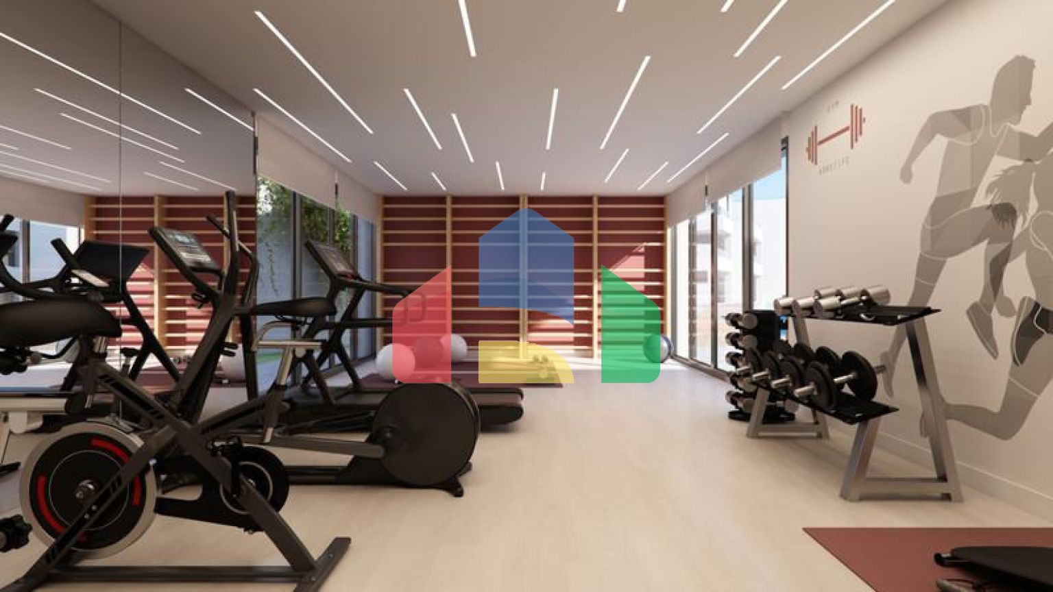 4 комнатная квартира с 3 ванными комнатами на среднем этаже в Касаресе.