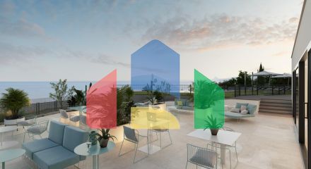 3-bedroom apartments in a new residential complex in Casares Costa, Estepona