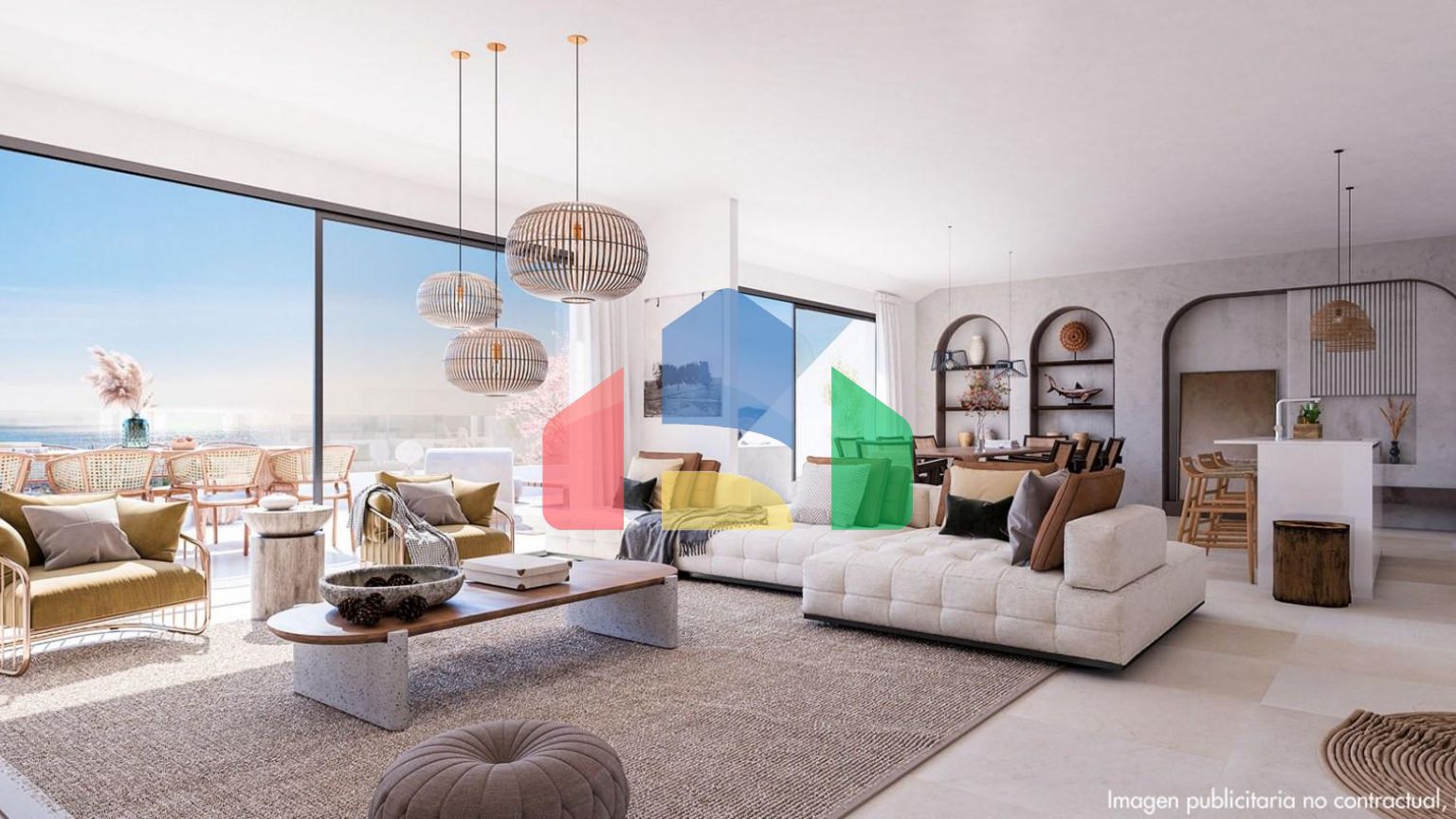 Роскошная квартира с 3 спальнями и 3 ванными комнатами