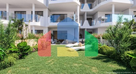 2-bedroom apartments on the ground floor with a private garden in the New Residential Project in Fuengirola