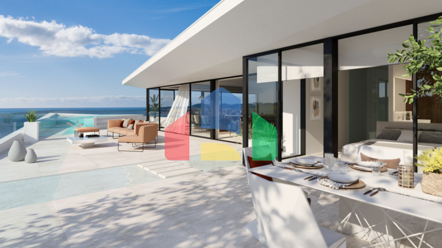 Новые престижные 2х комнатные апартаменты с потрясающими панорамными видами на море