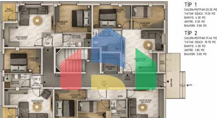 Квартиры планировки 1+1 и 2+1 в районе Белек - Анталия