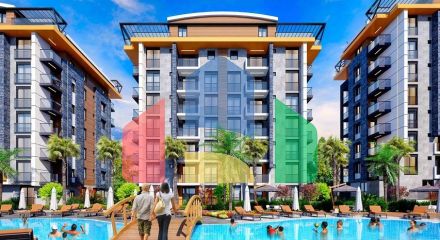 Квартиры планировки 1+1 и 2+1 в районе Белек - Анталия