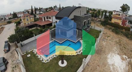 Вилла с бассейном планировки 5+1 в районе Белек - Анталия