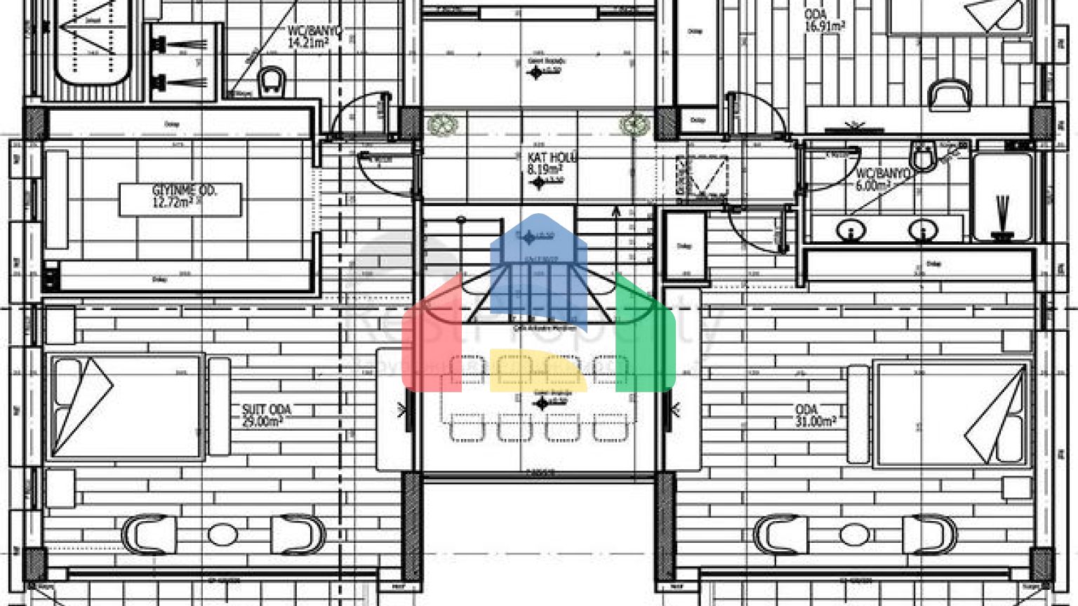 Вілла планування 4 + 1 в районі Белек - Анталія