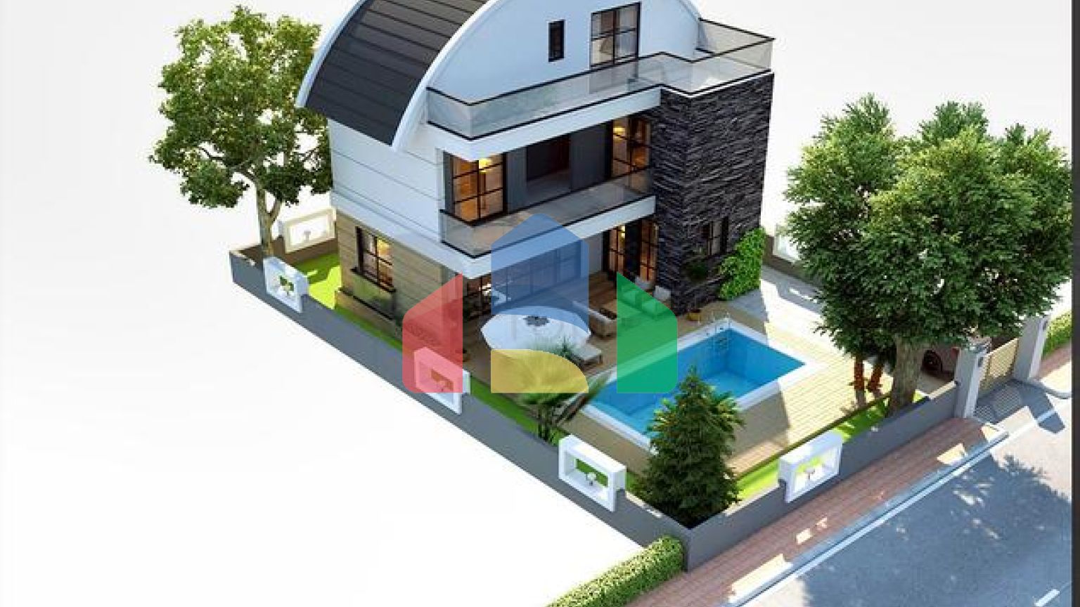 Отдельностоящая вилла планировки 3+1 в районе Белек - Анталия