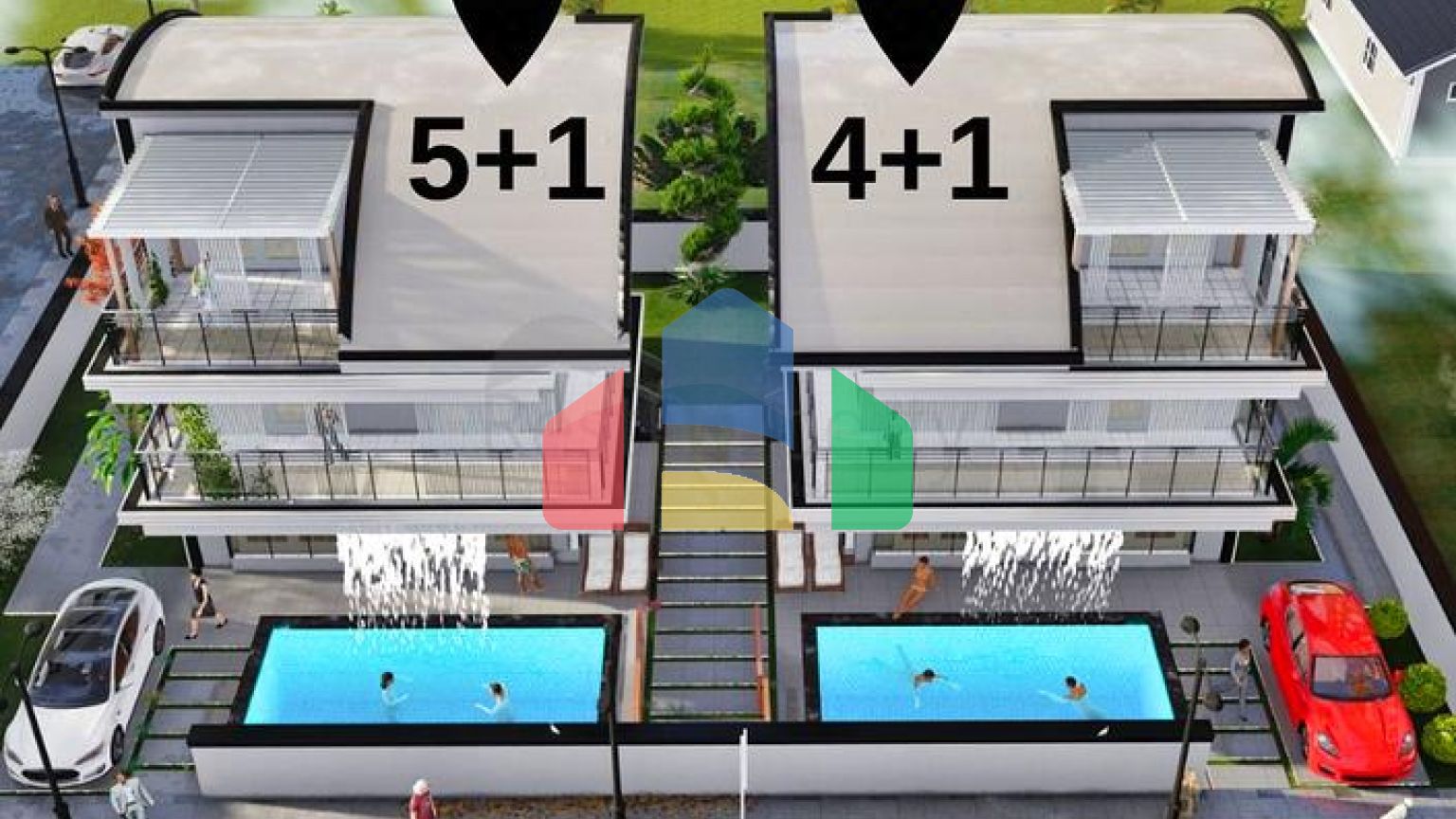 Вилла планировки 5+1 в районе Белек - Анталия