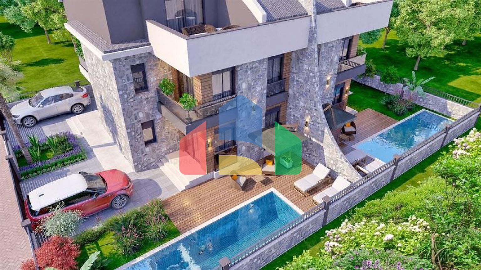 Вілла планування 4 + 1 в районі Белек - Анталія