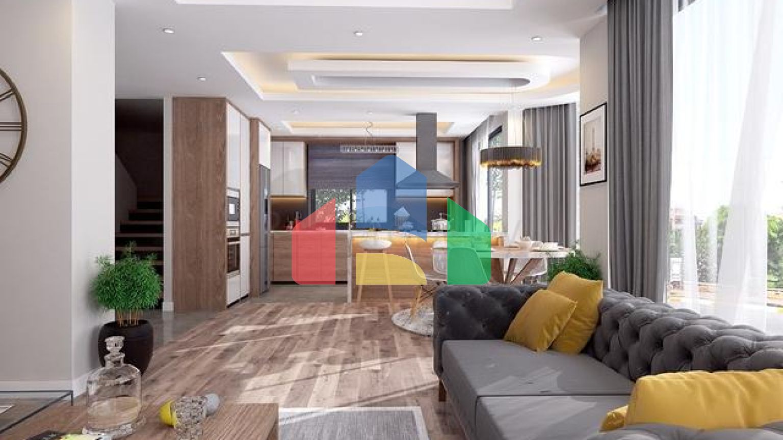 Виллы 4+1 с собственным бассейном в Кадрие Белеке