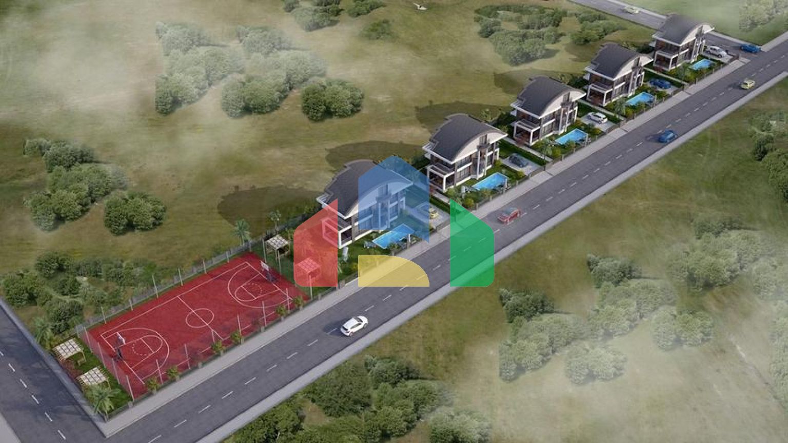 Виллы 4+1 с собственным бассейном в Кадрие Белеке