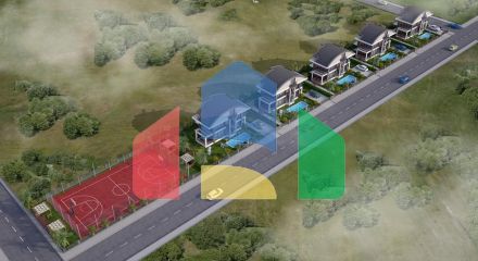 Виллы 4+1 с собственным бассейном в Кадрие Белеке