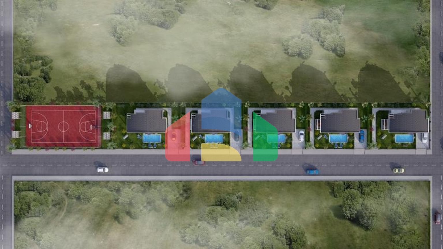 Виллы 4+1 с собственным бассейном в Кадрие Белеке