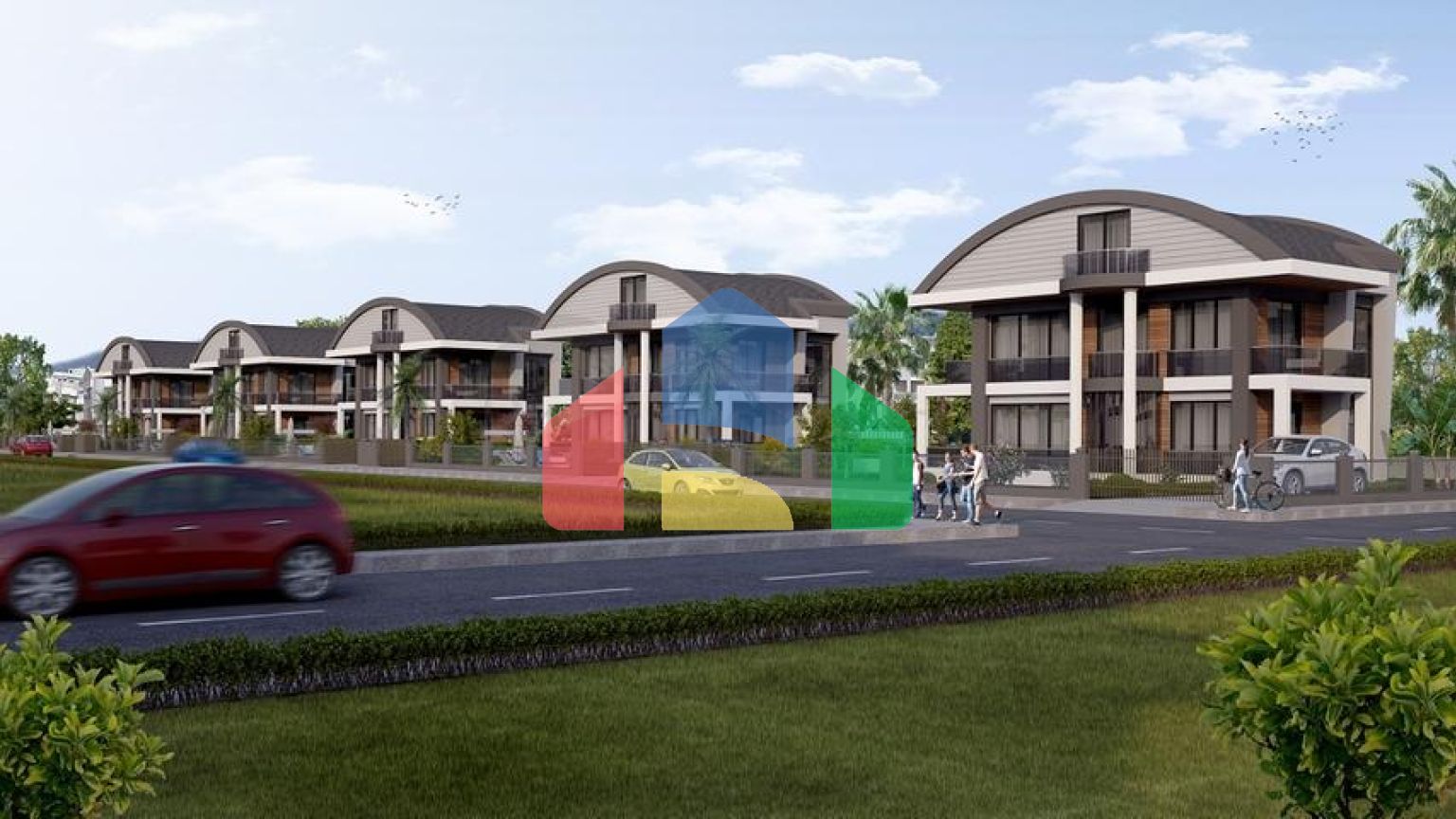 Виллы 4+1 с собственным бассейном в Кадрие Белеке