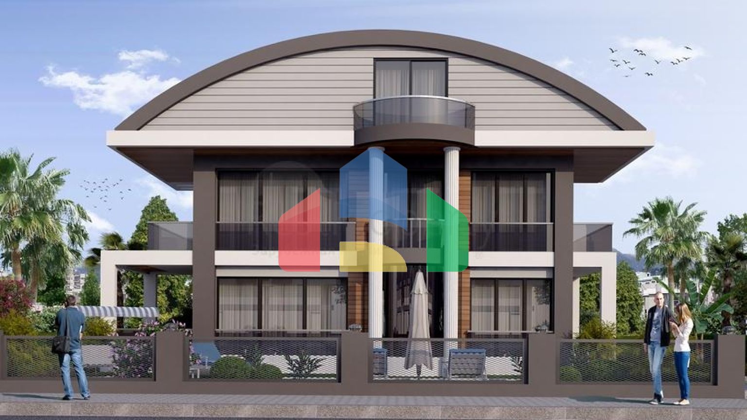 Виллы 4+1 с собственным бассейном в Кадрие Белеке