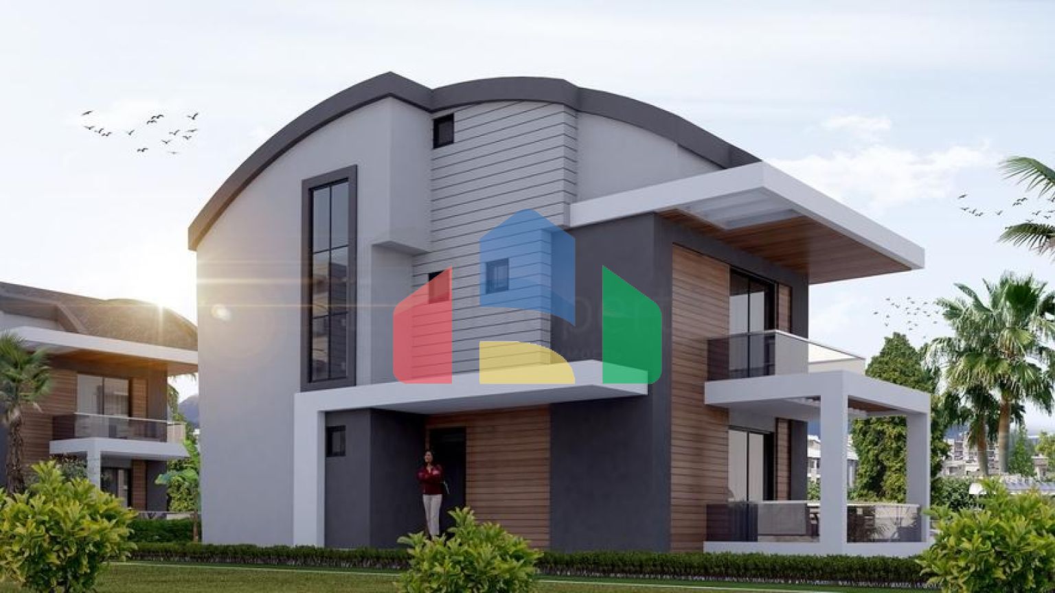 Виллы 4+1 с собственным бассейном в Кадрие Белеке