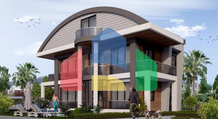 Виллы 4+1 с собственным бассейном в Кадрие Белеке