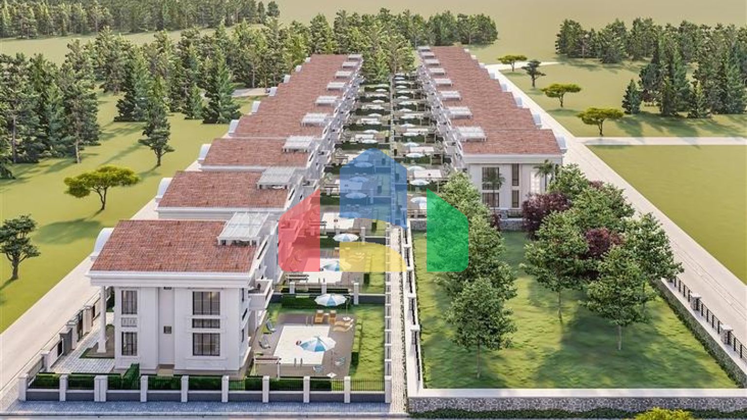 Виллы на завершении строительства в центре Белека