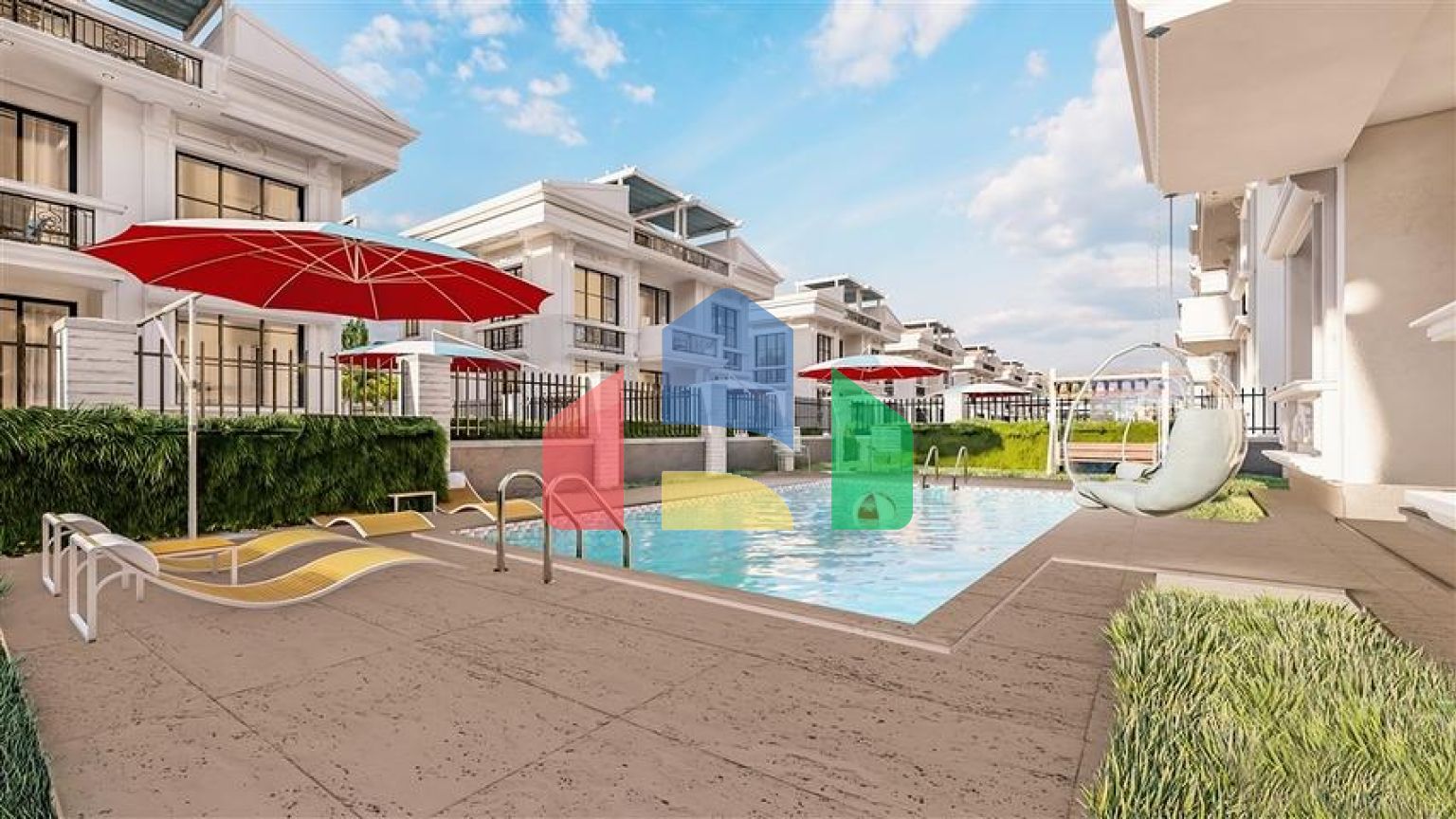 Виллы на завершении строительства в центре Белека