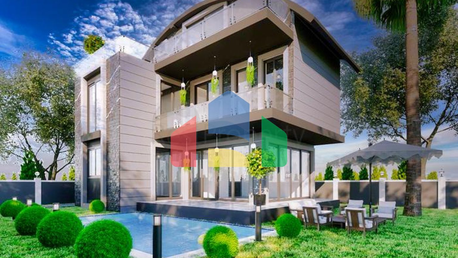 Вилла планировки 4+1 размером 300 м2 в Белеке