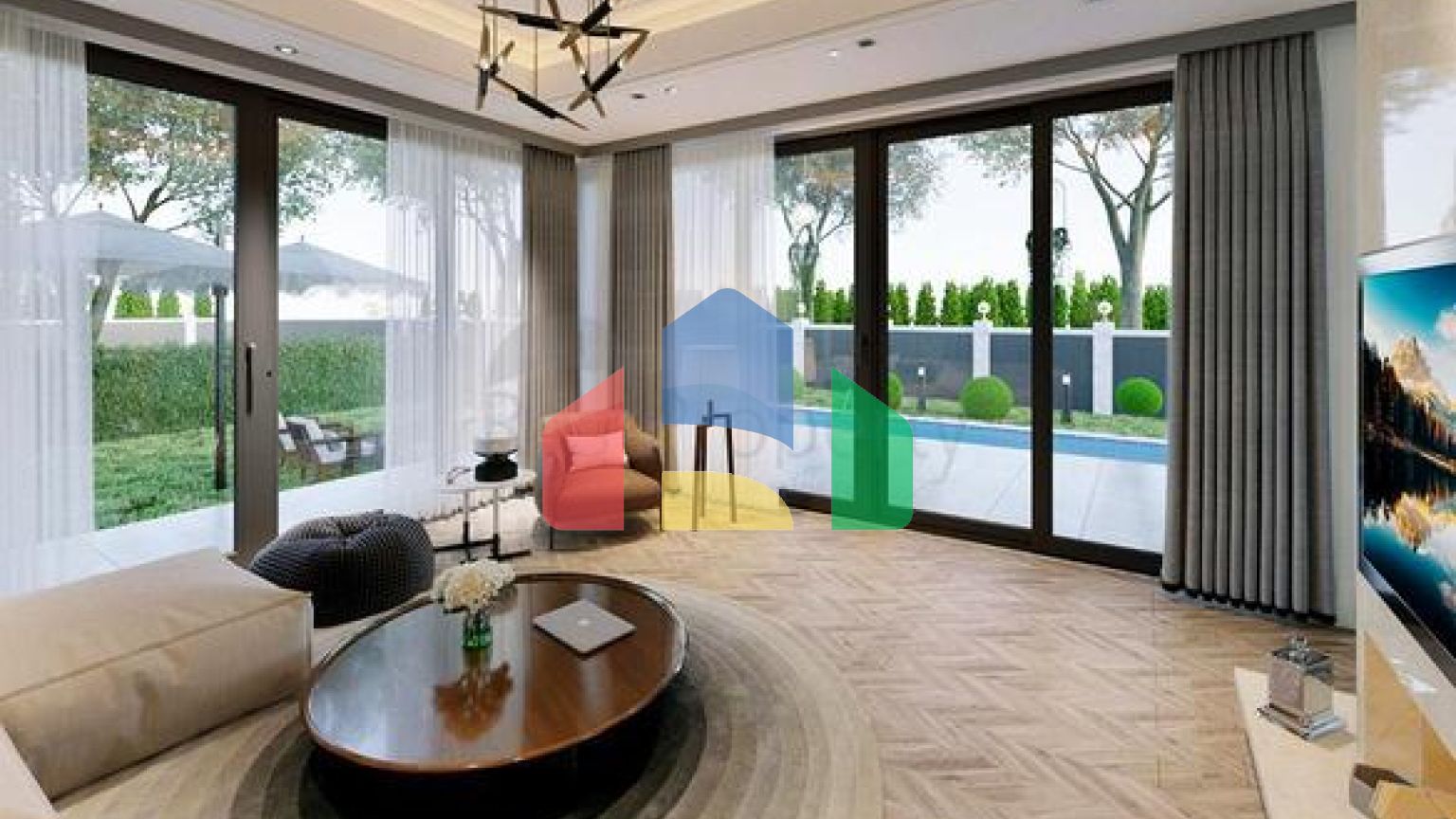 Вилла планировки 4+1 размером 300 м2 в Белеке