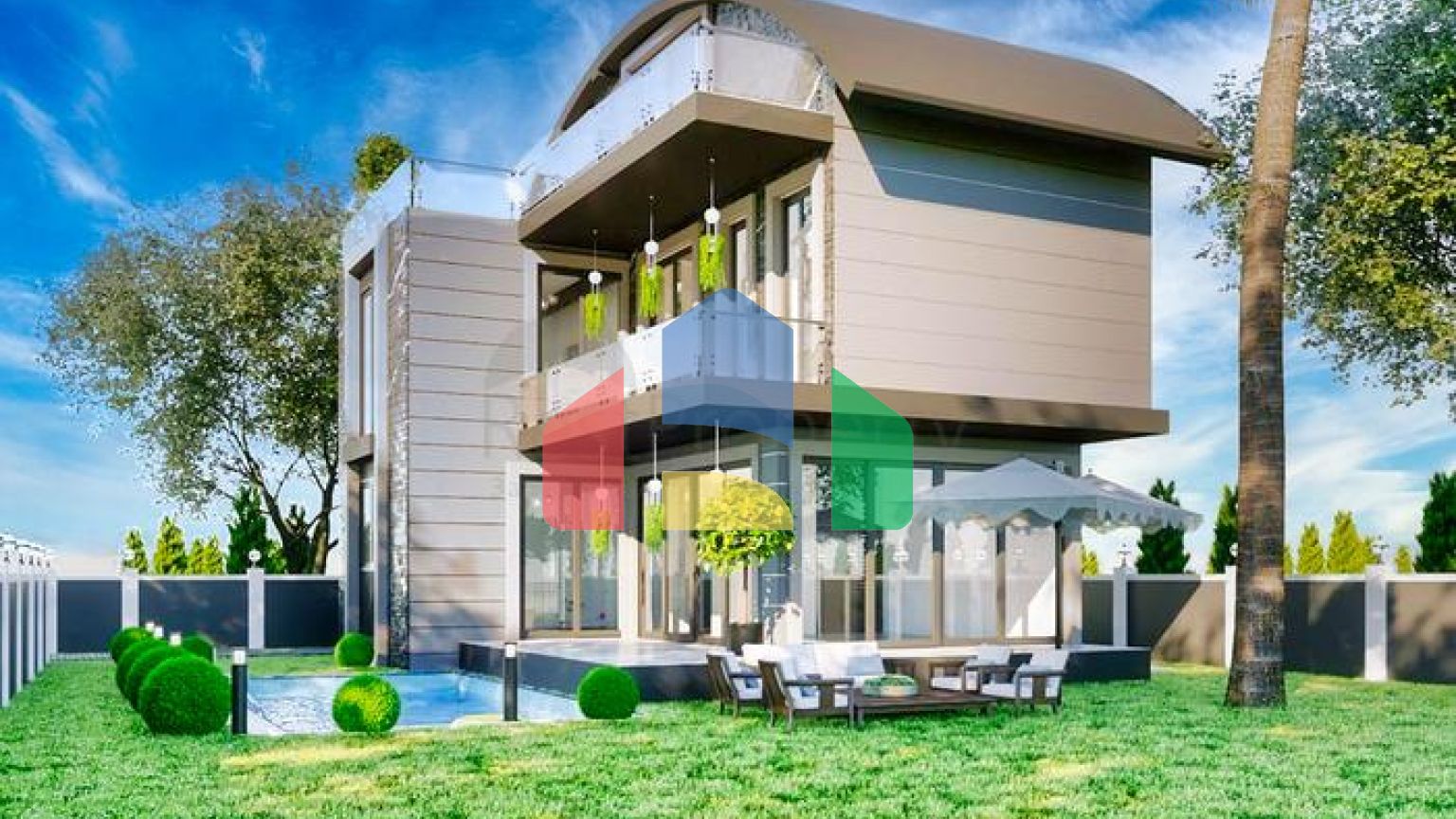 Вилла планировки 4+1 размером 300 м2 в Белеке