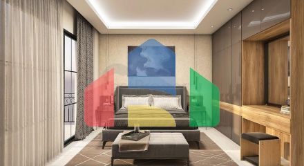 5+3 floor plan apartment in Belek - Antalya area