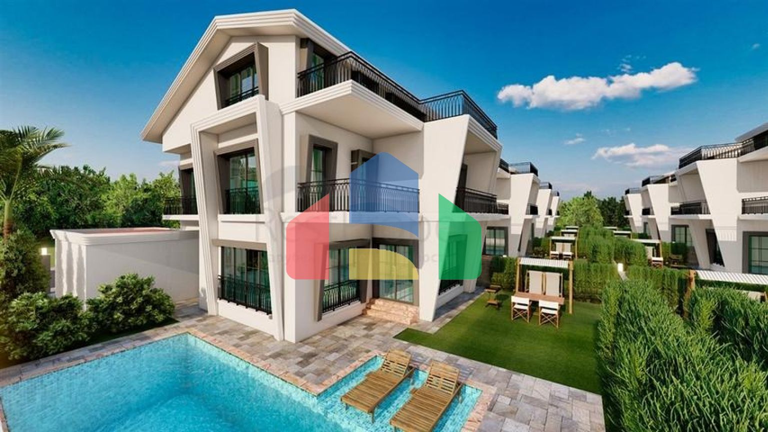 Квартира планировки 5+3 в районе Белек - Анталия