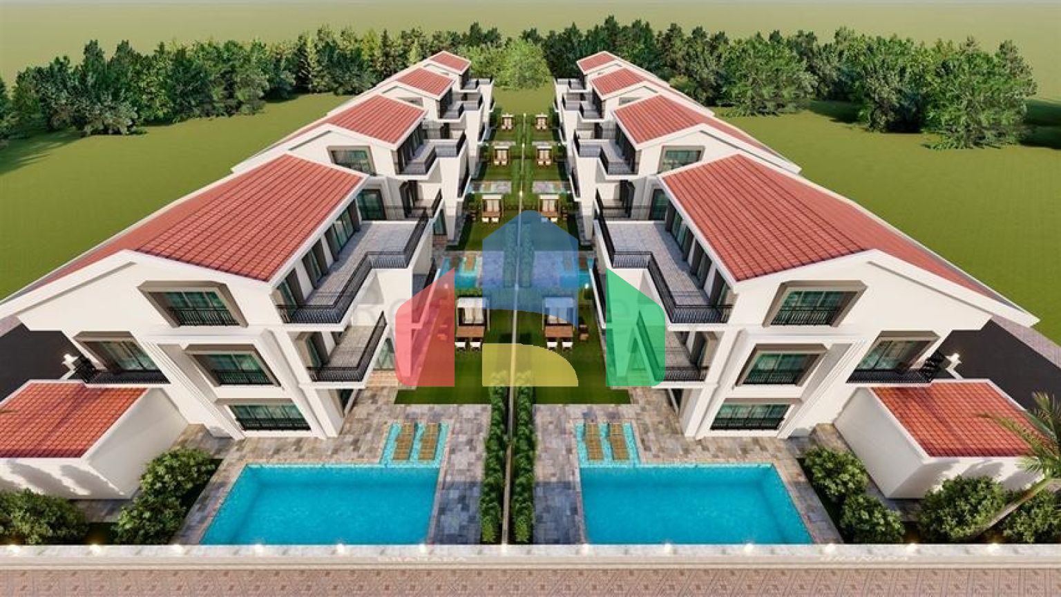 Квартира планировки 5+3 в районе Белек - Анталия