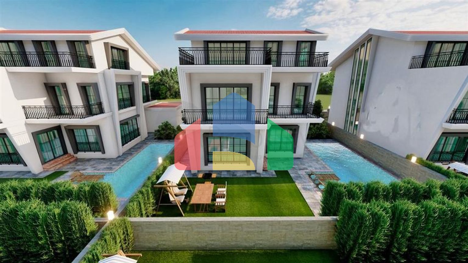 Квартира планировки 5+3 в районе Белек - Анталия