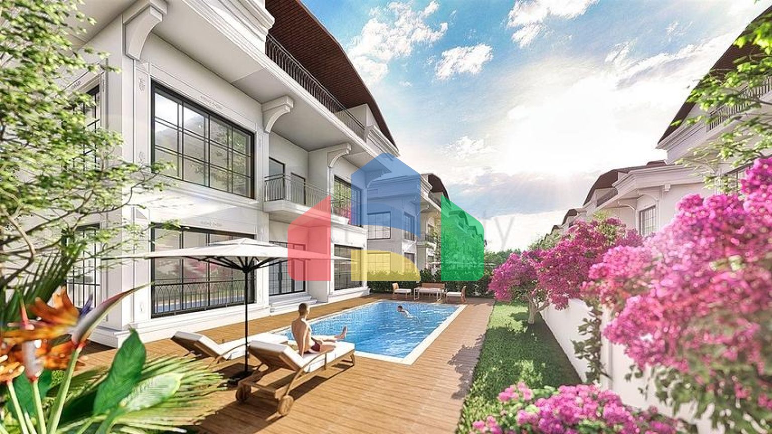 Вилла планировки 6+1 в районе Белек - Анталия