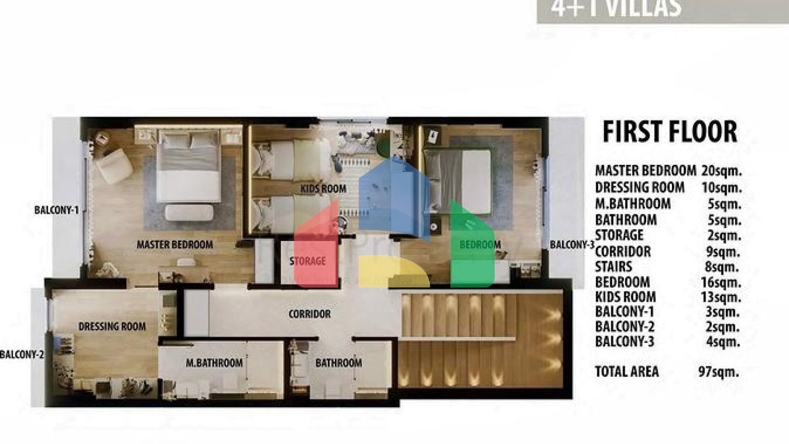 Виллы планировки 3+1 и 4+1 в районе Сиде - Анталия