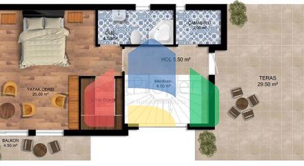 Вілли планування 4 + 1 в районі Сіде - Анталія