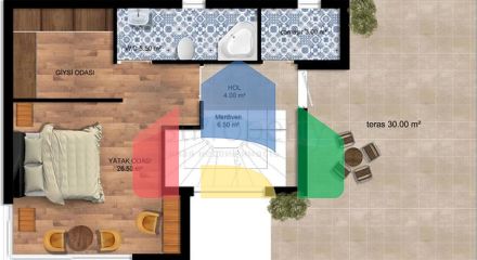 Вілли планування 4 + 1 в районі Сіде - Анталія