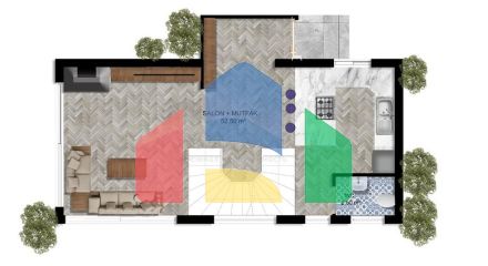 Вілли планування 4 + 1 в районі Сіде - Анталія