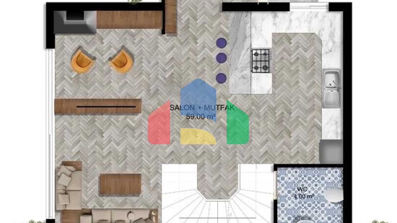 Вілли планування 4 + 1 в районі Сіде - Анталія