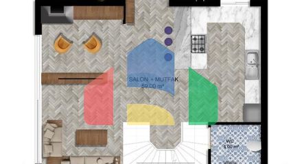 Вілли планування 4 + 1 в районі Сіде - Анталія