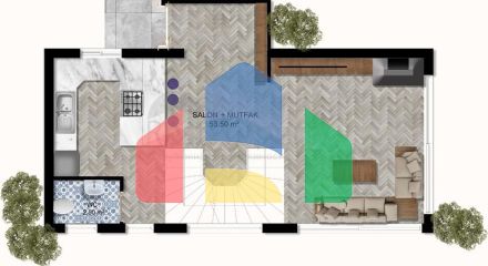 Вілли планування 4 + 1 в районі Сіде - Анталія