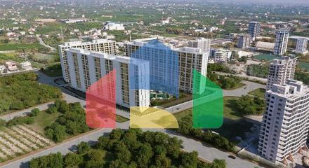 Масштабный жилой комплекс на стадии строительства в районе Арпачбахшиш