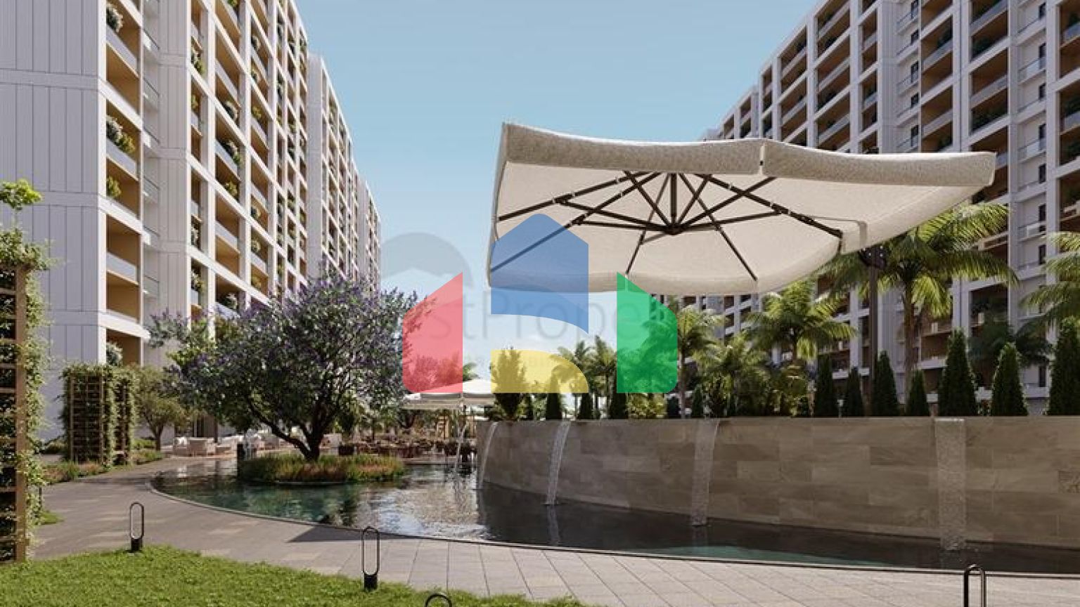 Масштабный жилой комплекс на стадии строительства в районе Арпачбахшиш