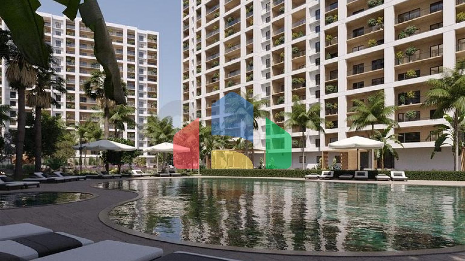 Масштабный жилой комплекс на стадии строительства в районе Арпачбахшиш