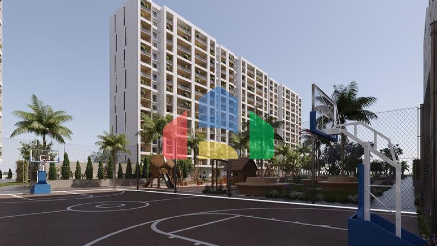 Масштабный жилой комплекс на стадии строительства в районе Арпачбахшиш