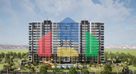 Apartments in a premium segment complex under construction, 150 meters from the sea