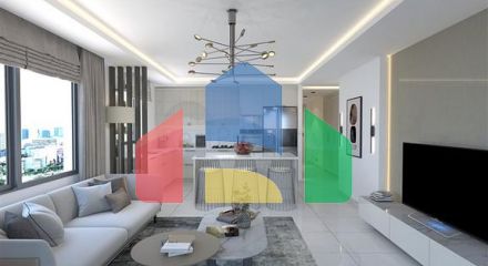 Apartments in a premium segment complex under construction, 150 meters from the sea