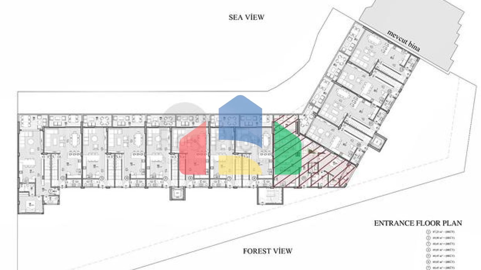 Квартира планировки 2+1 в районе Фетхие