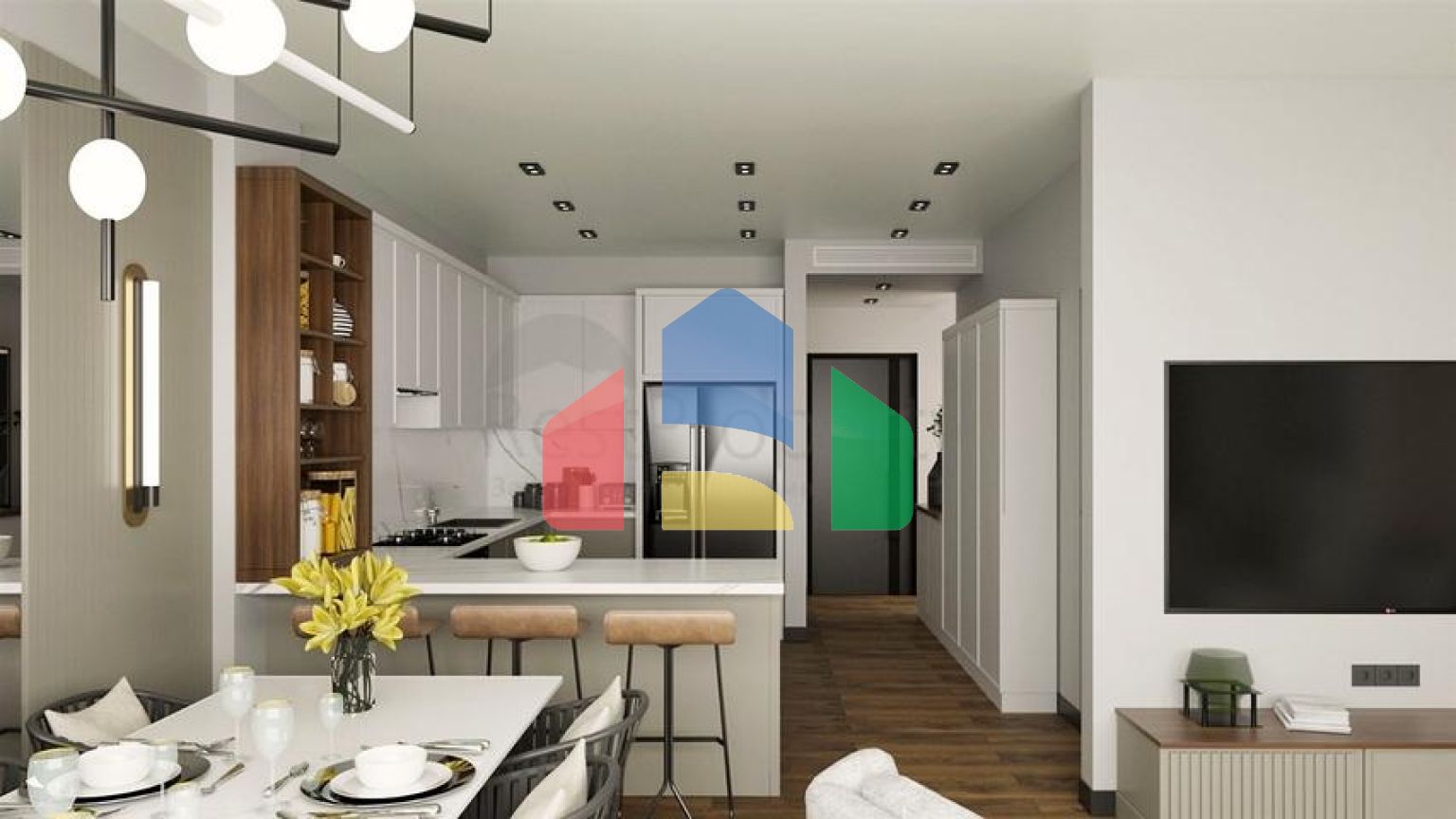 Квартира планировки 2+1 в районе Фетхие