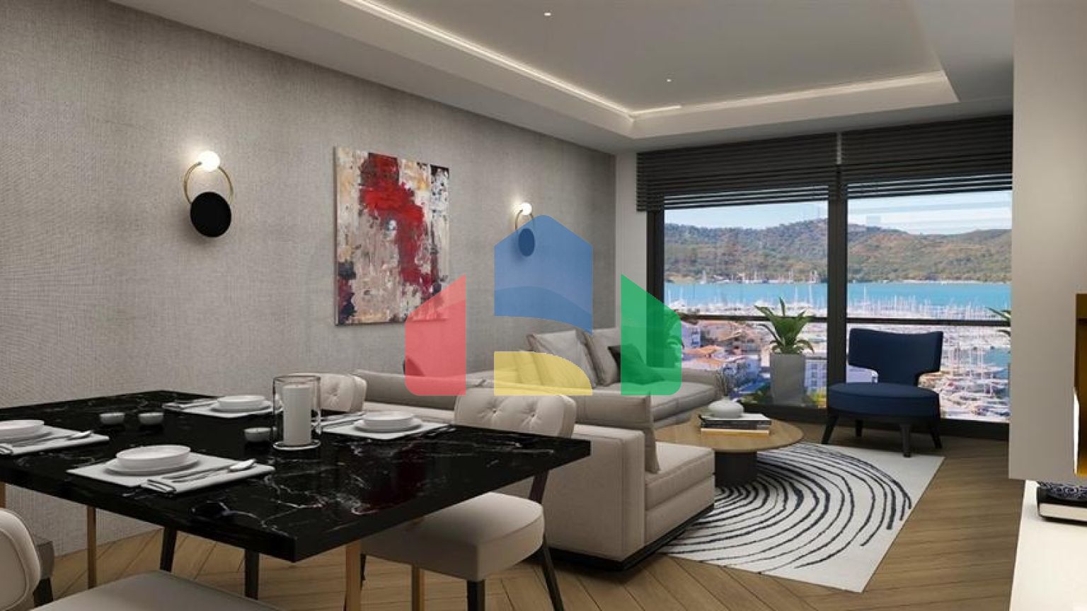 Квартира планировки 2+1 в районе Фетхие