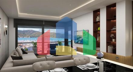 Квартира планировки 2+1 в районе Фетхие