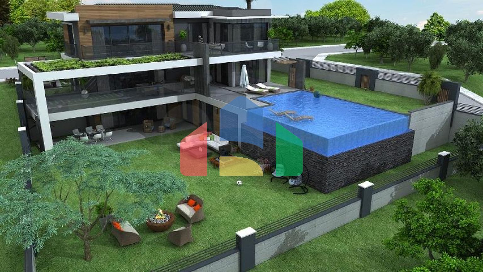 Вілла планування 4 + 1 в районі Фетхіє - Анталія