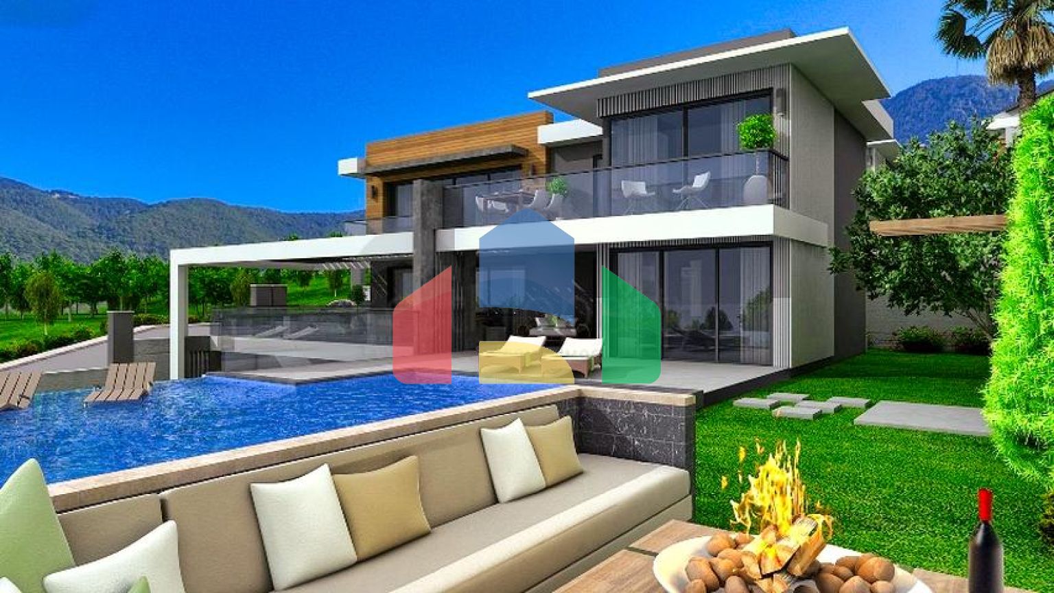 Вілла планування 4 + 1 в районі Фетхіє - Анталія