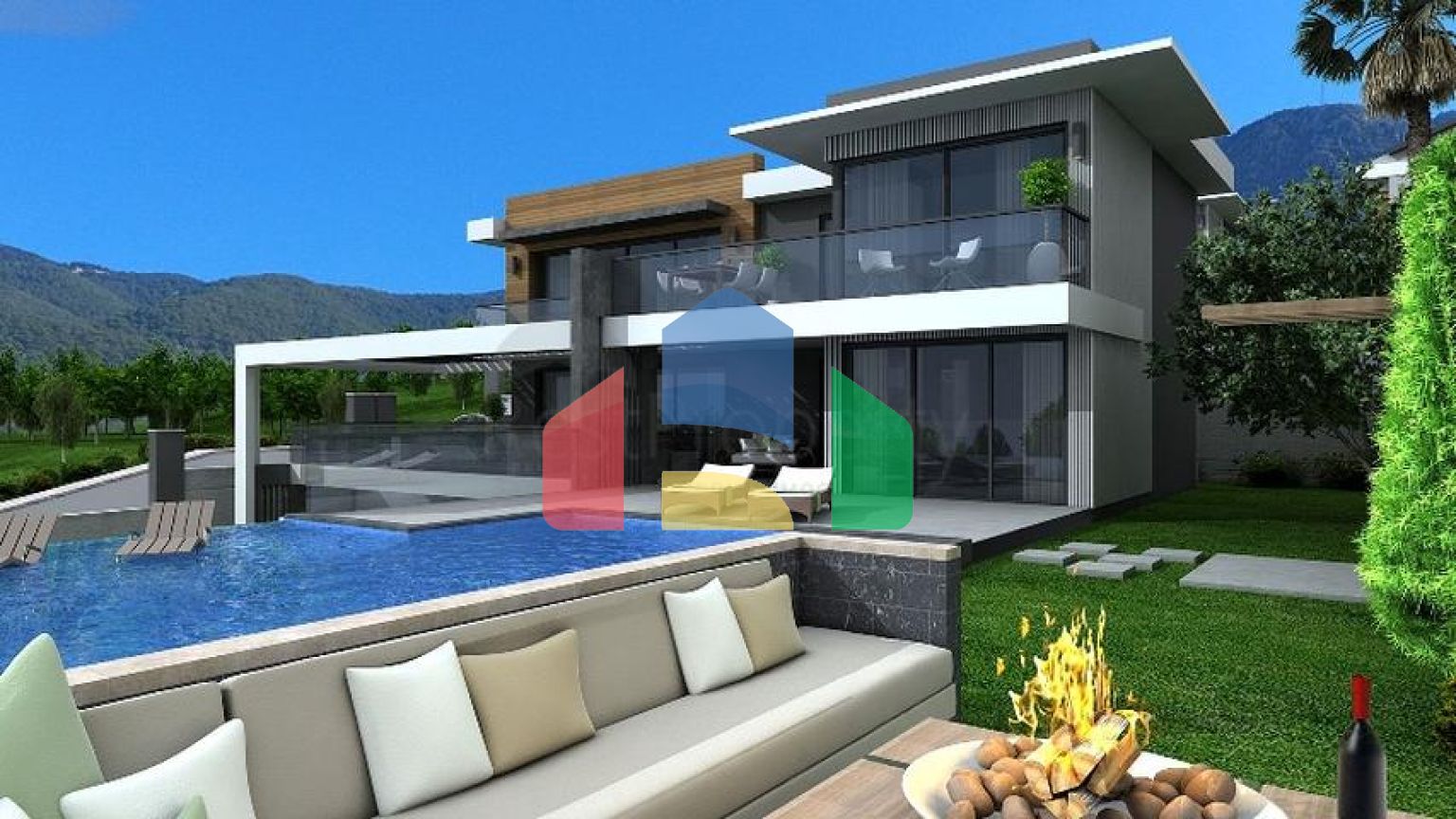 Вілла планування 4 + 1 в районі Фетхіє - Анталія